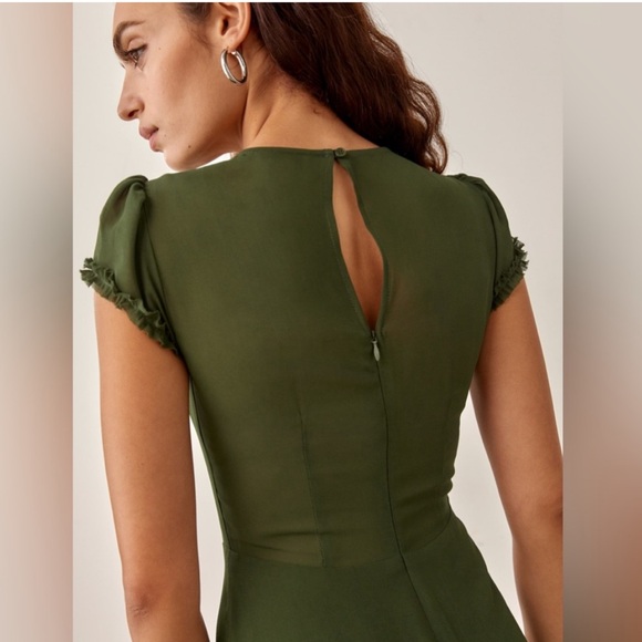 ON HOLD Reformation Ismena dress size 8 fern green NWT - Picture 4 of 7